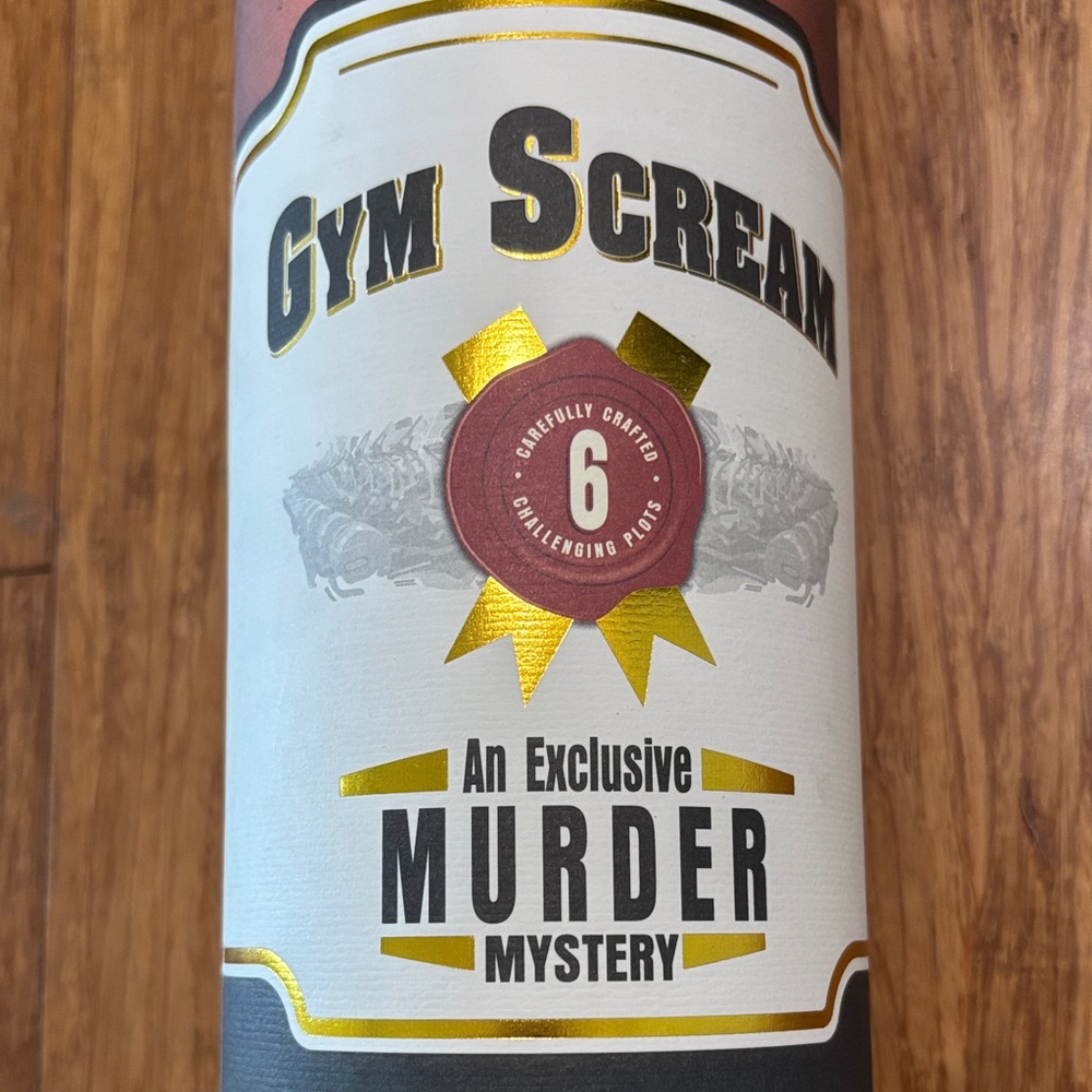 Gym Scream Murder Mystery Party Game Kit 6–8 Players Complete Set